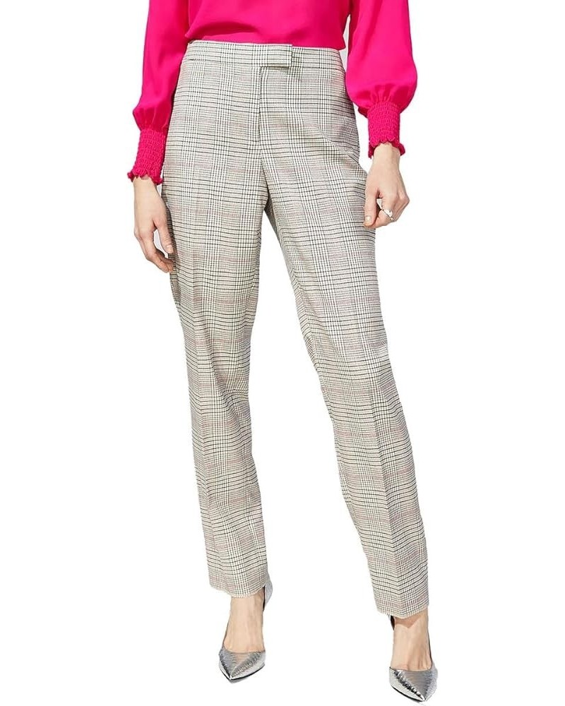 Womens Knit Plaid Straight Leg Pants Latte Multi $17.43 Pants