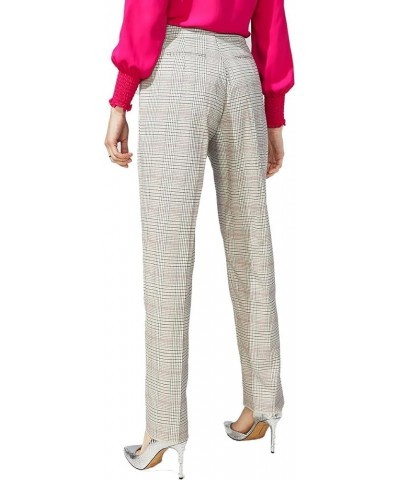 Womens Knit Plaid Straight Leg Pants Latte Multi $17.43 Pants