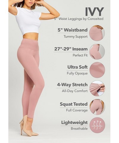 High Waist Leggings in Shorts, Capri and Full Length - Ultra Soft Premium Fabric - 5" High Waistband - Regular and Plus Size ...