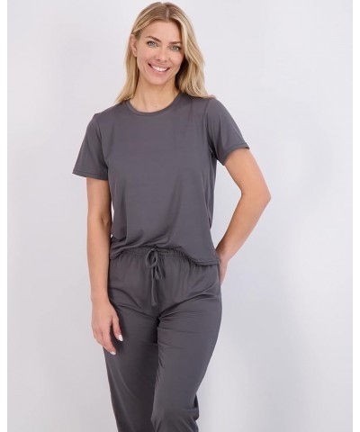 2 Pack: Womens Short-Sleeve PJ Top with Capri Pants - Pajama Lounge & Sleepwear Set (Available In Plus) Plus Size Set 6 $18.8...