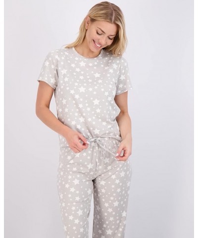 2 Pack: Womens Short-Sleeve PJ Top with Capri Pants - Pajama Lounge & Sleepwear Set (Available In Plus) Plus Size Set 6 $18.8...