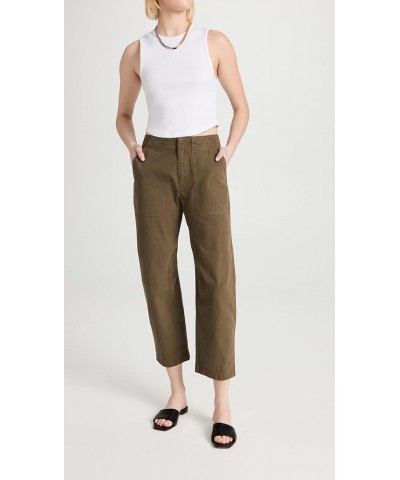 Women's Leyton Workwear Pants Olive Green $106.04 Pants