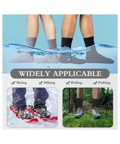 2 Pairs Waterproof Socks Unisex Waterproof Breathable Socks Outdoor Skiing Hiking Wading Fishing Socks for Men Women Light Gr...