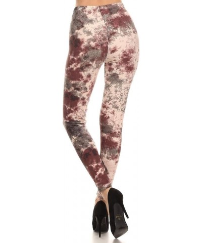 High Waisted Tie Dye & Fabric Print Leggings for Women - Reg, Plus, 1X3X, 3X5X Full Length Made in Mars $10.07 Leggings