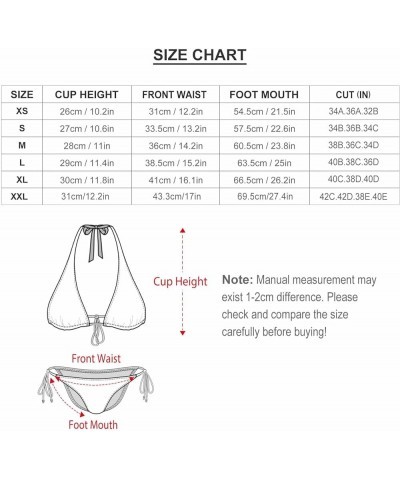 American Flag Bikini Set Halter Padded Top Tie Side Bottom Swimsuit for Women Color2 $14.03 Swimsuits