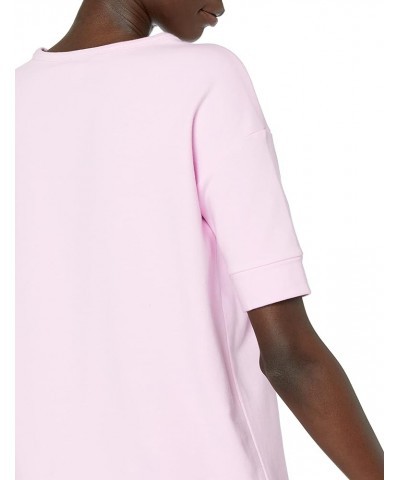 Women's Terry Cotton and Modal Slouchy Short-Sleeve Sweatshirt Dusty Pink $16.75 Hoodies & Sweatshirts