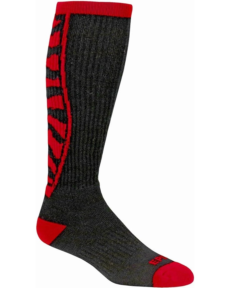 Epic Adult Tiger Striped Calf - Cute Novelty Fun Design OTC Socks (1-Pair) Black/Red $5.58 Socks