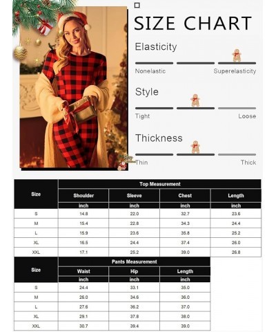 Women's Thermal Underwear Sets Micro Fleece Lined Long Johns Base Layer Thermals 2 Pieces Set S-XXL Red & Black Plaid $12.41 ...