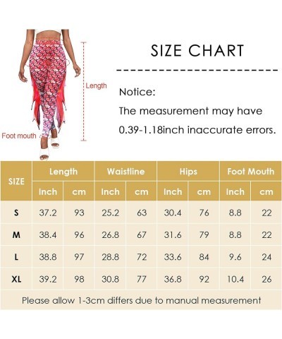 Mermaid Leggings for Women Stretch High Waisted Fish ScalePants Halloween Costume Tights Pink $19.59 Others