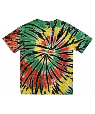 Whiskey & Oak Tie Dye Crew Neck T-Shirt 15959-J-L 3X-Large Tie Dye Rasta $7.64 T-Shirts