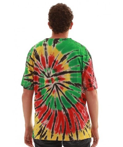 Whiskey & Oak Tie Dye Crew Neck T-Shirt 15959-J-L 3X-Large Tie Dye Rasta $7.64 T-Shirts