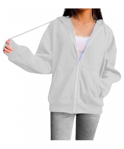 Oversized Sweatshirt for Women Sweatshirts Loose Fit Oversized Sweatshirt With Pocket Hooded Long Sleeve Jackets Fall White $...