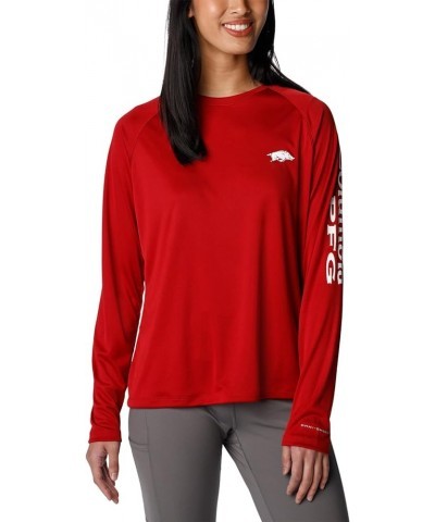 Women's Collegiate Tidal Tee Ls Shirt Arkansas Razorbacks X-Large Ark - Red Velvet, White $11.82 T-Shirts