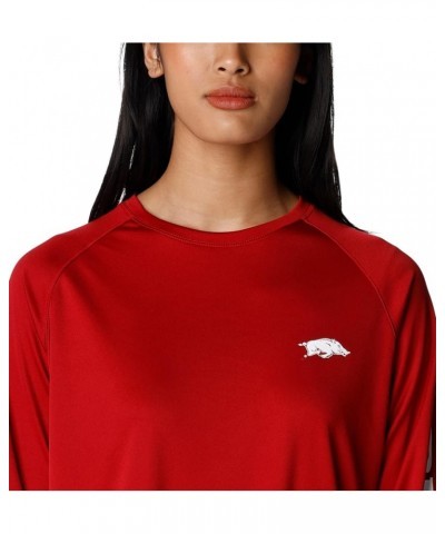 Women's Collegiate Tidal Tee Ls Shirt Arkansas Razorbacks X-Large Ark - Red Velvet, White $11.82 T-Shirts