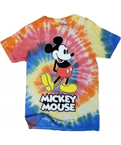 Multi Colored Spiral Tie Dye Mickey Mouse Classic Pose T-Shirt for Adults, Retro Disney Adult Vacation Shirts Multi $10.28 T-...