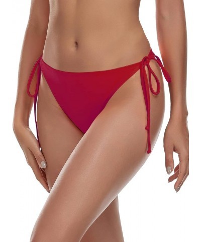 Women's Triangle Bikini Bottom Dark Red $11.59 Pants