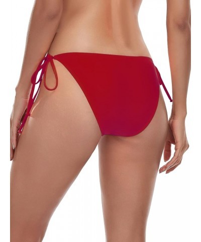 Women's Triangle Bikini Bottom Dark Red $11.59 Pants