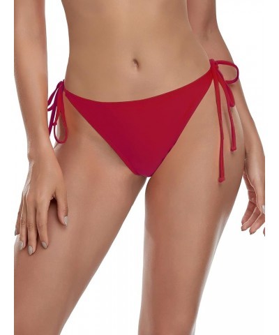 Women's Triangle Bikini Bottom Dark Red $11.59 Pants