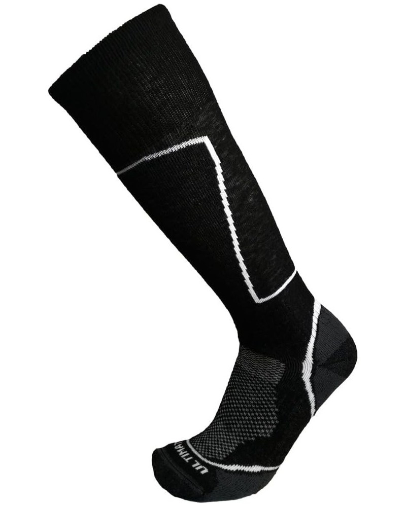 Womens Midweight Merino Wool Ski Snowboard Warm Socks Black $9.67 Activewear