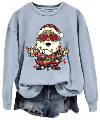 Ugly Christmas Sweater for Women Funny Christmas Tree Snowman Sweatshirt Long Sleeve Pullovers Xmas Holiday Tops A4-grey $10....