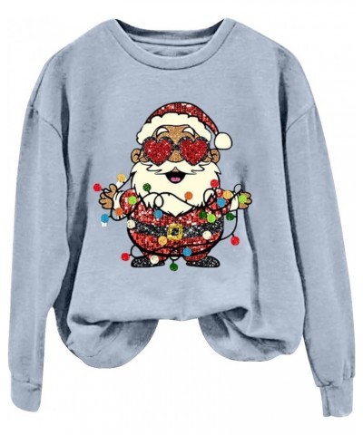 Ugly Christmas Sweater for Women Funny Christmas Tree Snowman Sweatshirt Long Sleeve Pullovers Xmas Holiday Tops A4-grey $10....