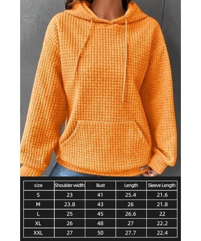 Womens Waffle Pullover Hoodies Soild Color Casual Long Sleeve Sweatshirts Lightweight Fashiontops with Pocket White $15.84 Ho...