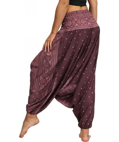 Women's Casual Boho Printed Loose Baggy Gypsy Hippie Yoga Harem Pants Boho Feather $13.43 Pants