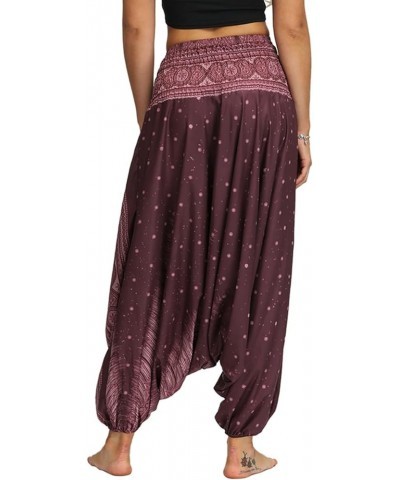 Women's Casual Boho Printed Loose Baggy Gypsy Hippie Yoga Harem Pants Boho Feather $13.43 Pants