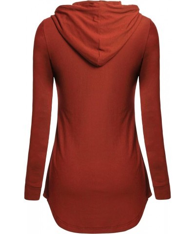 Women Tunic Hoodies Long Sleeves Pocket Crewneck Dressy Shirts 139 Orange $17.69 Hoodies & Sweatshirts