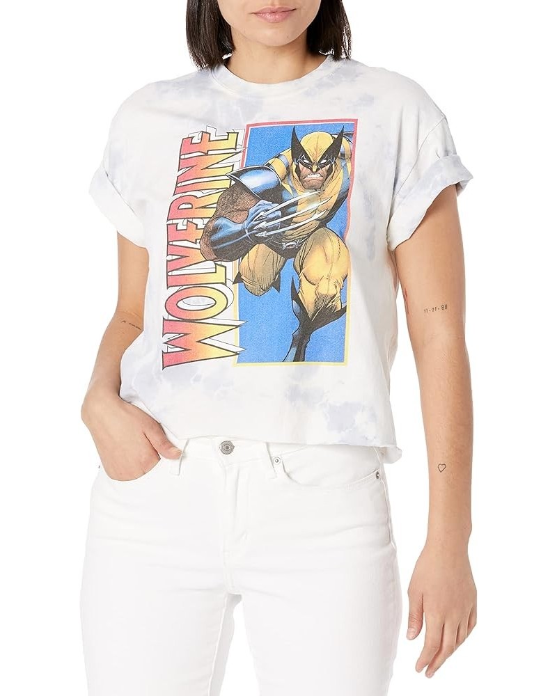 Universe Classic Wolverine Women's Fast Fashion Short Sleeve Tee Shirt White/Blue $12.24 T-Shirts