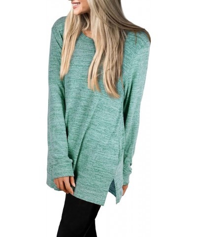 Womens Casual Sweatshirts Long Sleeve Shirts Oversized With Pocket Tunic Tops S-3XL 107-lakegreen $10.07 Tops