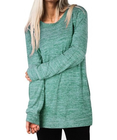 Womens Casual Sweatshirts Long Sleeve Shirts Oversized With Pocket Tunic Tops S-3XL 107-lakegreen $10.07 Tops