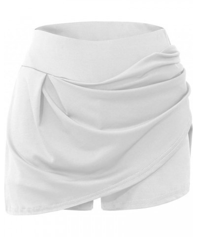 Tennis Skirt for Women High Waisted Athletic Golf Skorts Skirts for Running Casual Stretchy Pleated Tennis Skirts White $11.2...