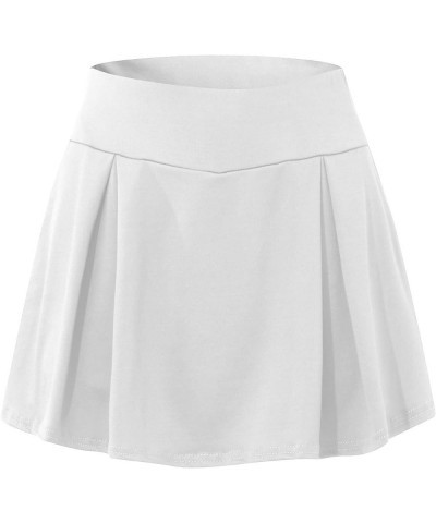 Tennis Skirt for Women High Waisted Athletic Golf Skorts Skirts for Running Casual Stretchy Pleated Tennis Skirts White $11.2...