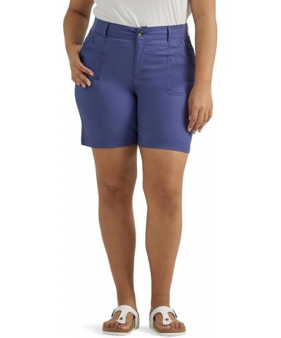 Women's Plus Size Ultra Lux Comfort with Flex-to-go Utility Bermuda Short Surf Blue $25.14 Shorts