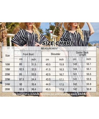 Womens Plus Size Bathing Suit Cover Up Colorful Beach Kaftan Dress Long Bikini Cover Up Swimsuit Beachwear Blue $20.39 Swimsuits