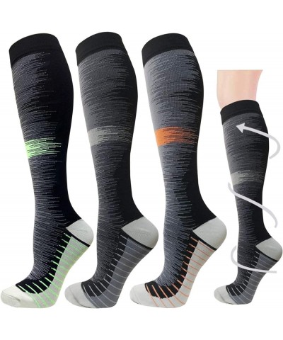 Graduated Medical Compression Socks for Women&Men Circulation Recovery-Knee High Supports Running Athletic Socks Multicoloure...