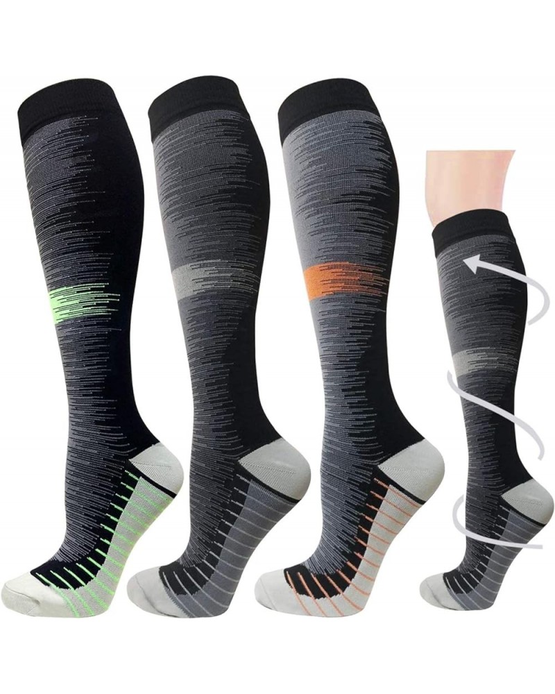 Graduated Medical Compression Socks for Women&Men Circulation Recovery-Knee High Supports Running Athletic Socks Multicoloure...