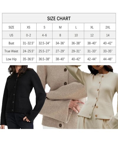 Describeu Cardigan,Ultra-Soft Button Cardigan,Slimming Button Cardigan Sweater Women with Pockets Black $13.44 Sweaters