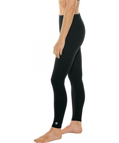 UPF 50+ Women's High-Rise Asana Yoga Leggings - Sun Protective Black $46.74 Activewear