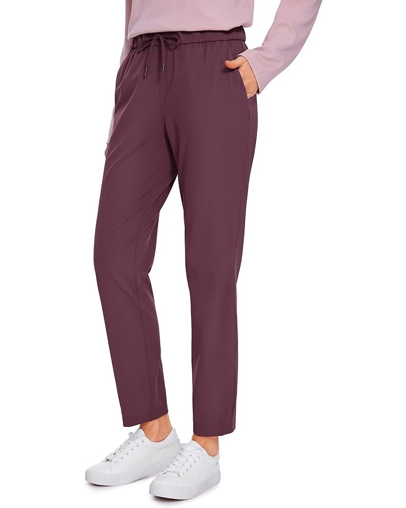 Womens 4-Way Stretch Athletic Golf Pants - High Waisted Sweatpants Pockets Trave Lounge Workout Casual Work Trousers 27 inche...