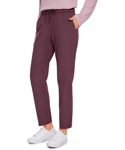 Womens 4-Way Stretch Athletic Golf Pants - High Waisted Sweatpants Pockets Trave Lounge Workout Casual Work Trousers 27 inche...