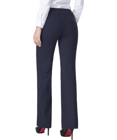 Dress Pants for Women Wide Leg High Waist Bootcut Tummy Control Stretch Flare Leggings Work Trousers Petite 30" Inseam Blue $...