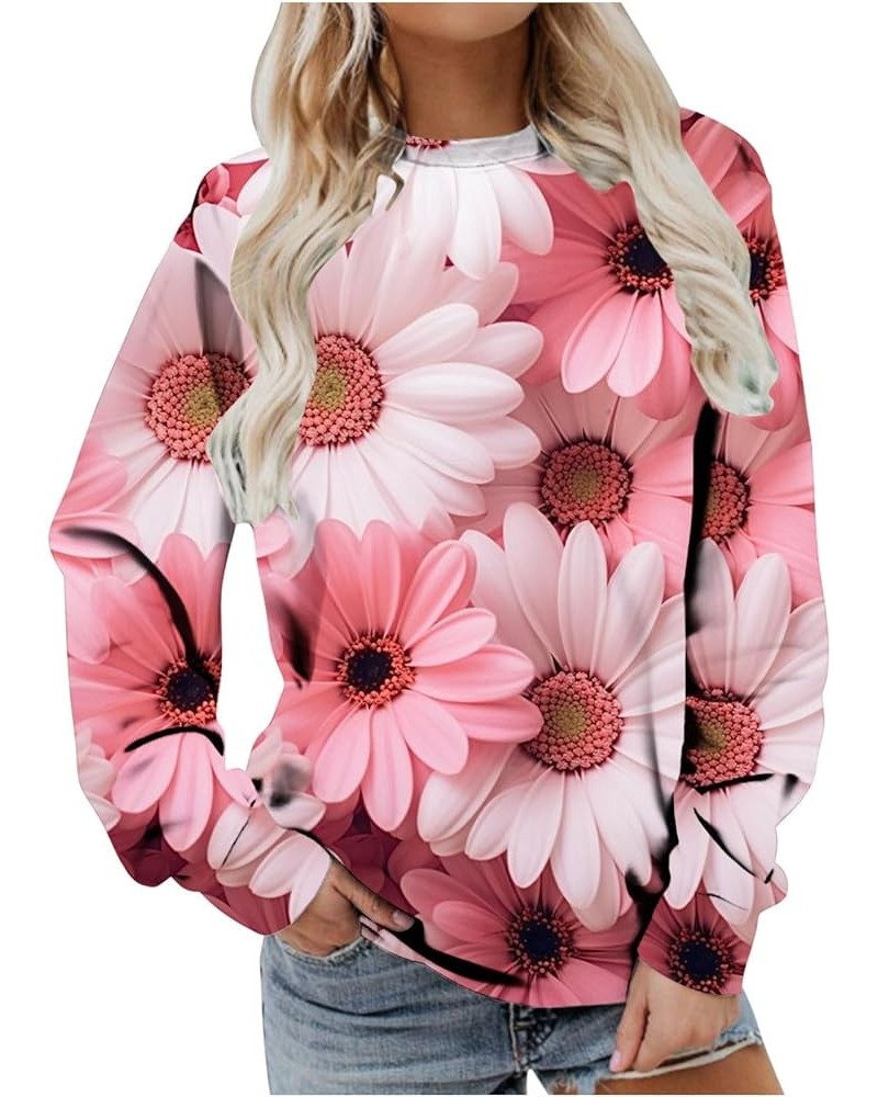 Women's Valentine's Day Hoodies Cute 3D Graphic Print Sweatshirt Loose Fit Long Sleeve Pullover Shirt G07 Pink $9.86 Hoodies ...