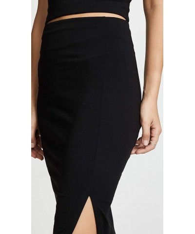 Women's High Waist Slit Skirt Black $49.70 Skirts