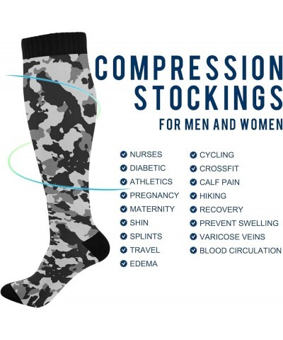 Unisex Compression Crew Knee High Sock Long Athletic Soft Circulation Socks Multi 16 2 $9.44 Activewear