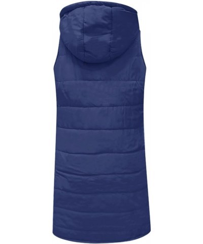 Women'S Long Quilted Vest Sleeveless Maxi Length Puffer Vest Zipper & Button Up Casual Down Coat Winter Outerwear 06 Navy $15...