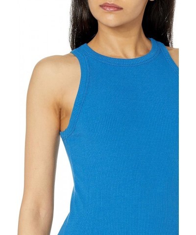 Women's Valerie Cutaway-Neck Racerback Rib Knit Tank Top Classic Blue $8.49 Tanks