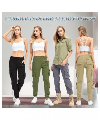 Womens Cargo Pants Army Combat Work Pants with 8 Pockets Casual Cotton Ripstop Construction Pants Khaki $24.59 Pants