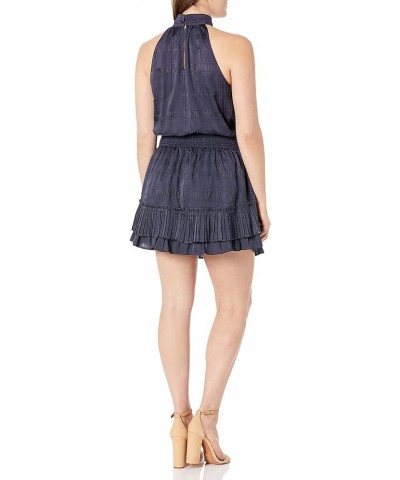 Women's Silk Plaid Lowri Dress Navy $96.57 Dresses